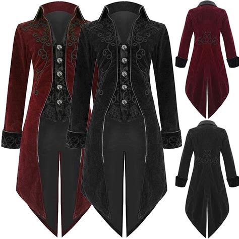 Buy Men S Coat Fashion Steampunk Vintage Tailcoat Jacket Gothic