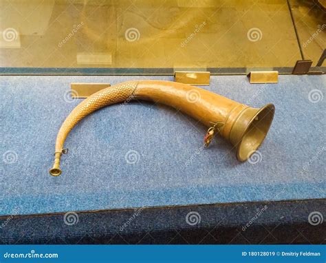 The Medieval Wind Musical Instrument Horn Exhibit At The Museum Of