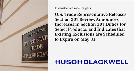 trade representative releases section  review announces