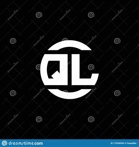 Ql Logo Monogram Isolated On Circle Element Design Template Stock