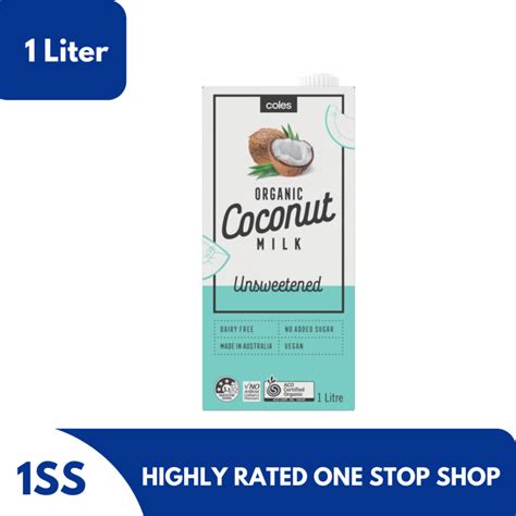 Coles Organic Coconut Milk Unsweetened Liter Lazada Ph