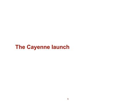 Porsche Cayenne Launch Ppt
