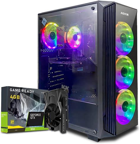 Gaming Pc Aqvin Tower Desktop Computer Intel Core I3 10th Gen Processor 3 6ghz Rgb Fans 1tb