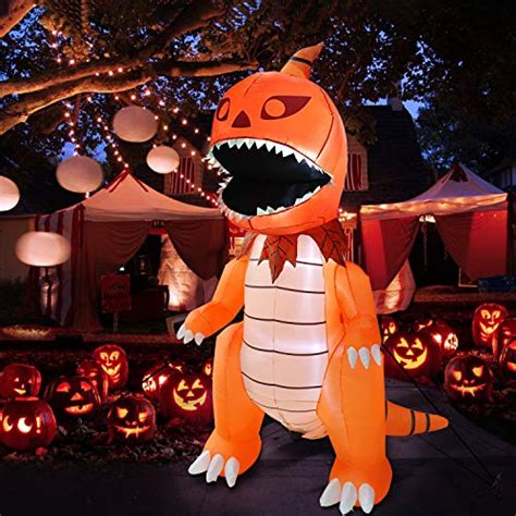 8ft Halloween Inflatables Pumpkin Head Dinosaur Ghost Led Lights Large Air Blow Up Halloween