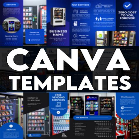 Vending Machine Service Brochures Canva Templates