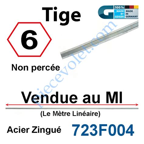 Geiger F Tige Hexagonale De Mm Non Perc E En Acier Brut