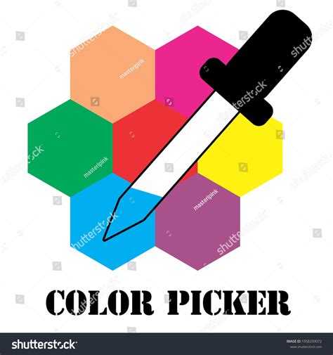 Vector Image Color Picker Tool Pentagon เวกเตอร์สต็อก ปลอดค่า