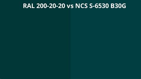 Ral 200 20 20 Vs Ncs S 6530 B30g Ral Colour Chart Uk