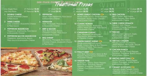 Menu At Red Swan Pizza Restaurant Leduc