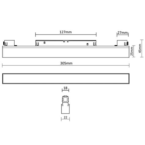 Magnet Led Track Light Linear Tokyo I W K X X Mm White