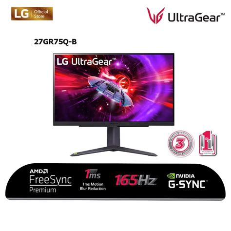 Jual Lg Ultragear™ 27gr75q B 27 Qhd Ips Gaming Monitor 165hz Srgb 99