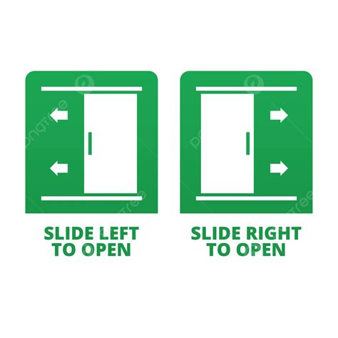 Slide Left And Right To Open Sign With Gesture Illustration In Green