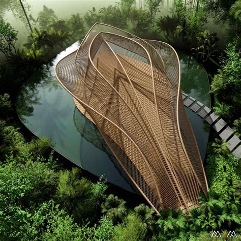 Jungle Pavilion By Mxm In Indonesia Parametric Architecture Peter