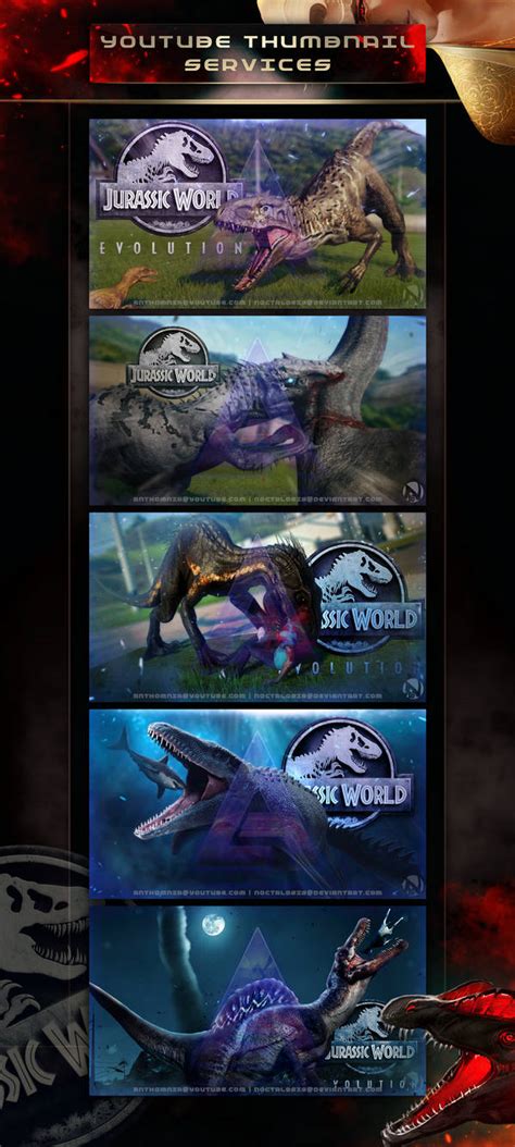 Jurassic World Evolution Youtube Thumbnail Example By Noctalosis On Deviantart