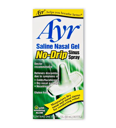 Ayr Saline Nasal Gel No Drip Sinus Spray Outlet Head Hesge Ch