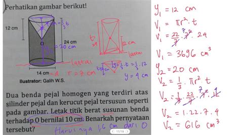 Titik Berat Tabung Yang Didalamnya Ada Kerucut Youtube