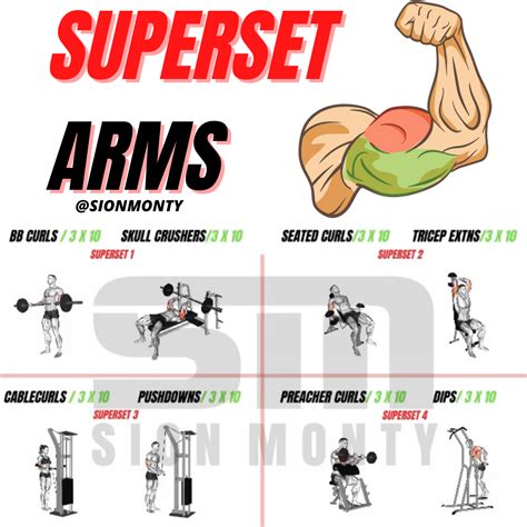 Superset Arms Superset Arm Workout Arm Workout Gym Workouts For Men