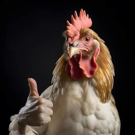 Premium Ai Image Chicken Thumbs Up