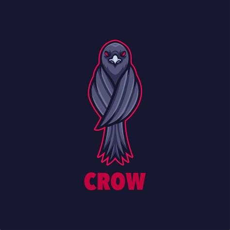 Crow mascot logo for esport gaming or emblems 7382420 Vector Art at ...