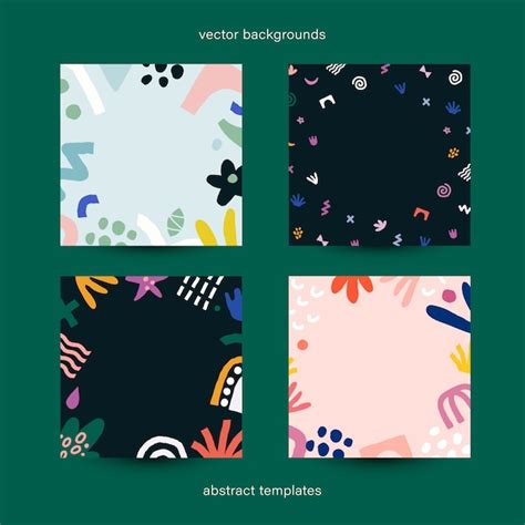 Premium Vector Set Of Abstract Templates