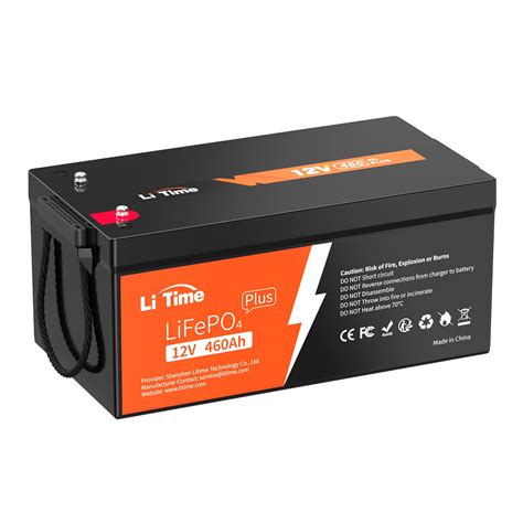 Jp Litime 12v460ah リン酸鉄リチウムイオンバッテリー 最大継続負荷電力3200w 250a Bms内蔵