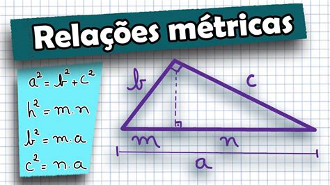 Relações métricas no triângulo retângulo exercícios Prof Rodrigo