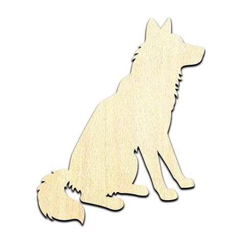 Siberian Husky Dog Puppy 2 Laser Cut Out Unfinished Wood Shape Craft