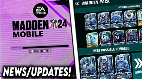 Madden Mobile 24 Leaked News New Pack Update Rewardsprobabilities