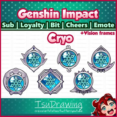 Fanart 18 Pack Genshin Impact Elements Cryo Vision Frames Nations In