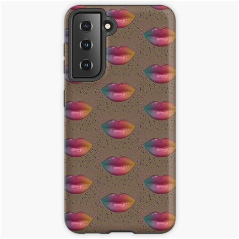 Samsunggalaxys Tough Phone Case With Pastel Rainbow Lips Pattern And