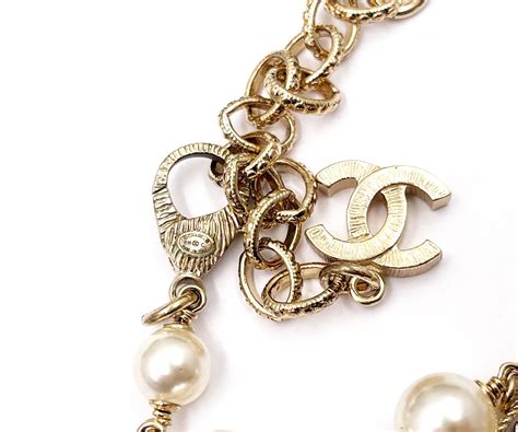 Chanel Classic Gold CC Cross Crystal Pearl Necklace For Sale At 1stDibs