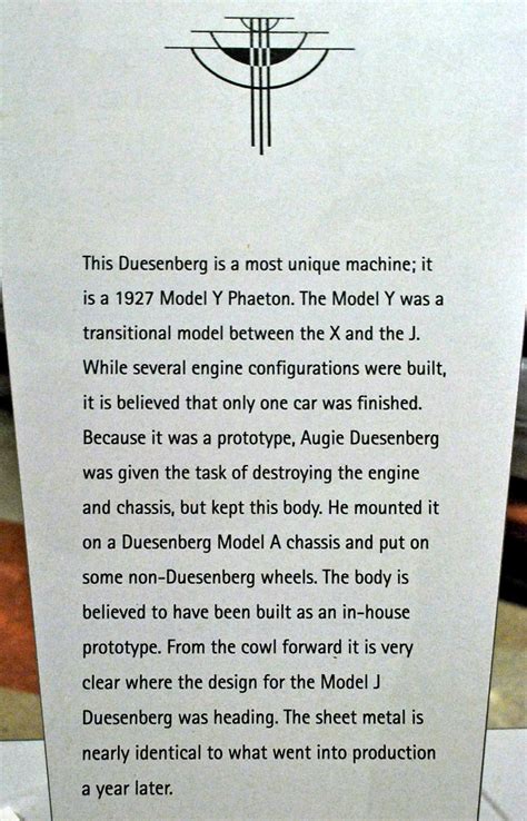 1927 Duesenberg Placard Visit To The Auburn Cord Duesenber Flickr