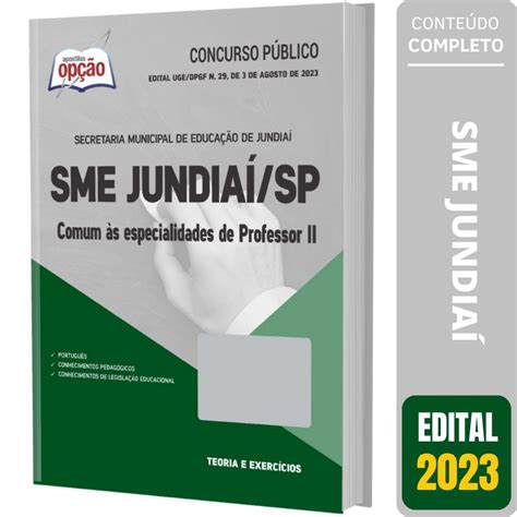 Apostila SME Jundiaí SP 2023 Comum às Especialidades de Professor 2