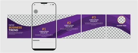 Carousel Template Social Media Post Design Set Of