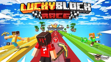 Lucky Block Race By Owls Cubed Minecraft Marketplace Map Minecraft