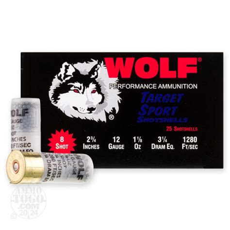 12 Gauge Ammunition For Sale Wolf 1 1 8 Oz 8 Shot 250 Rounds