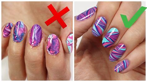 5 Things Youre Doing Wrong When Watermarbling Your Nails Swirl Nail