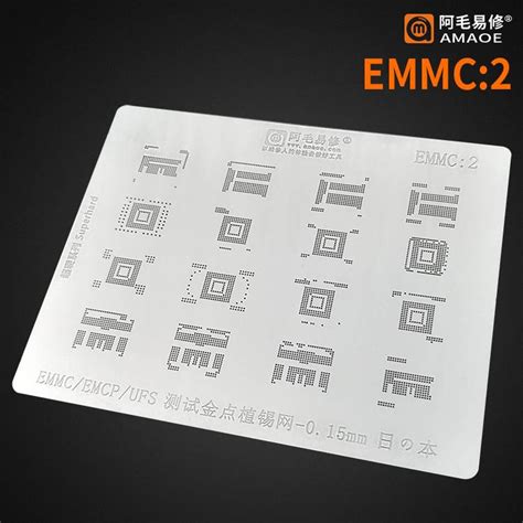 Amaoe Bga Reballing Reball Stencil For Emmc Emcp Ufs Ddr Ssd Nand Flash