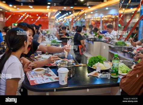 Beijing China September 24 2014 People Eating Chinese Hot Pot Stock Photo 129438787 Alamy