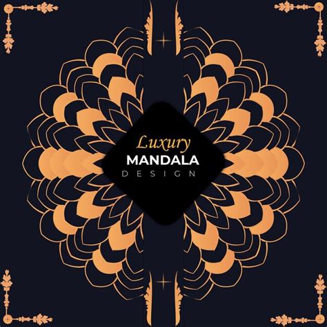 Fundo De Mandala Dourada Vetorial Estilo Luxuoso Vetor Premium