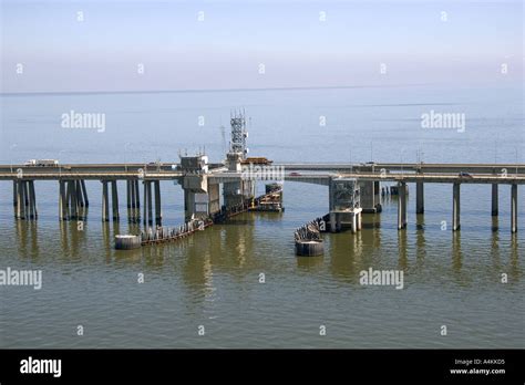 Drawbridge On The Causeway Across Lake Pontchartrain Near New Orleans