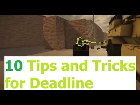 10 TIPS and TRICKS for DEADLINE [Roblox] - YouTube