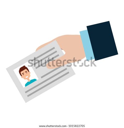 Hand Id Document Card Icon Stock Vector Royalty Free