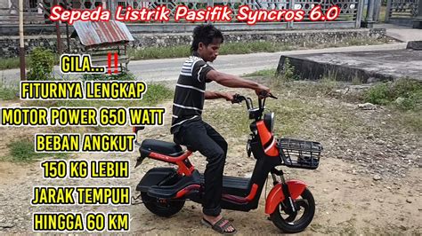 Sepeda Listrik Pasifik Syncros Keren Gagah Fitur Terbaik Di