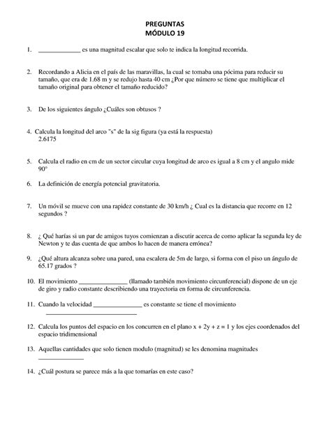 Cuestionario M19 SIN Respuestas PREGUNTAS MDULO 19 Es