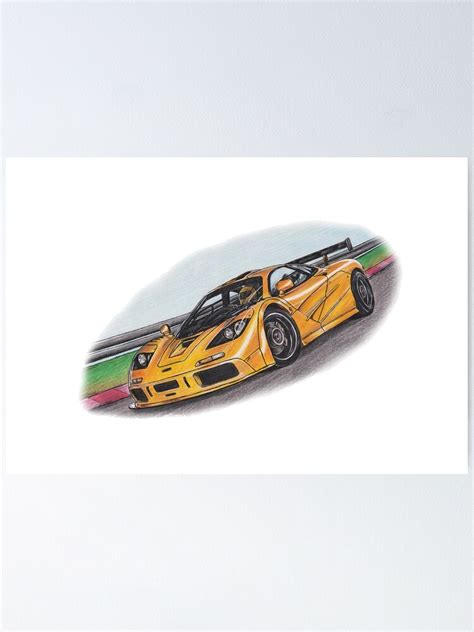 "Mclaren F1 LM! GTR! Pencil drawing!" Poster by DRRCreations | Redbubble