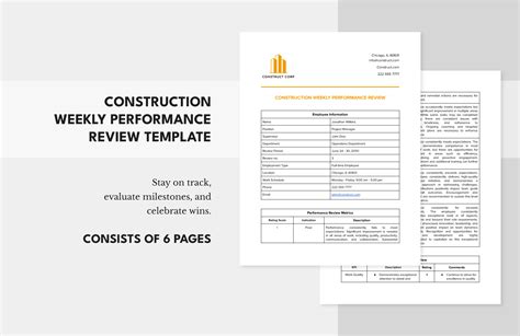 Construction Performance Review Template