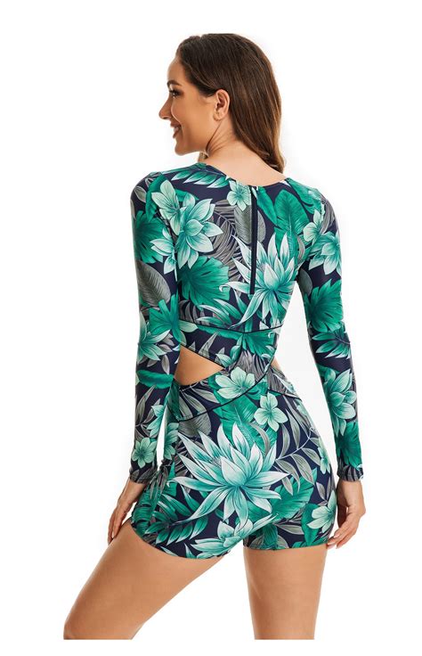 One Piece Long Sleeve Cut-out Bathing Suit – Kroyy