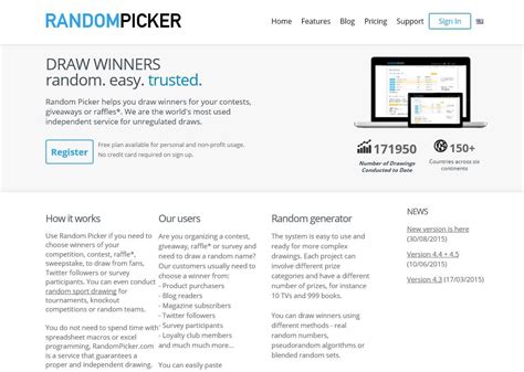 randompickercom alternatives  similar sites apps alternativeto