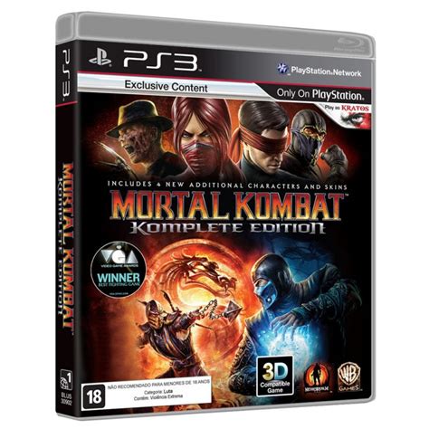 Jogo Mortal Kombat Komplete Edition Para Ps3 Br Info Shop